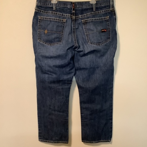 Ariat work distress FR waist 40 low rise m4 boot mens denim jeans - Picture 8 of 10